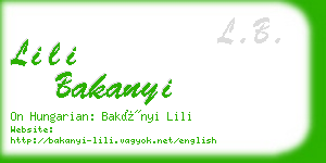 lili bakanyi business card